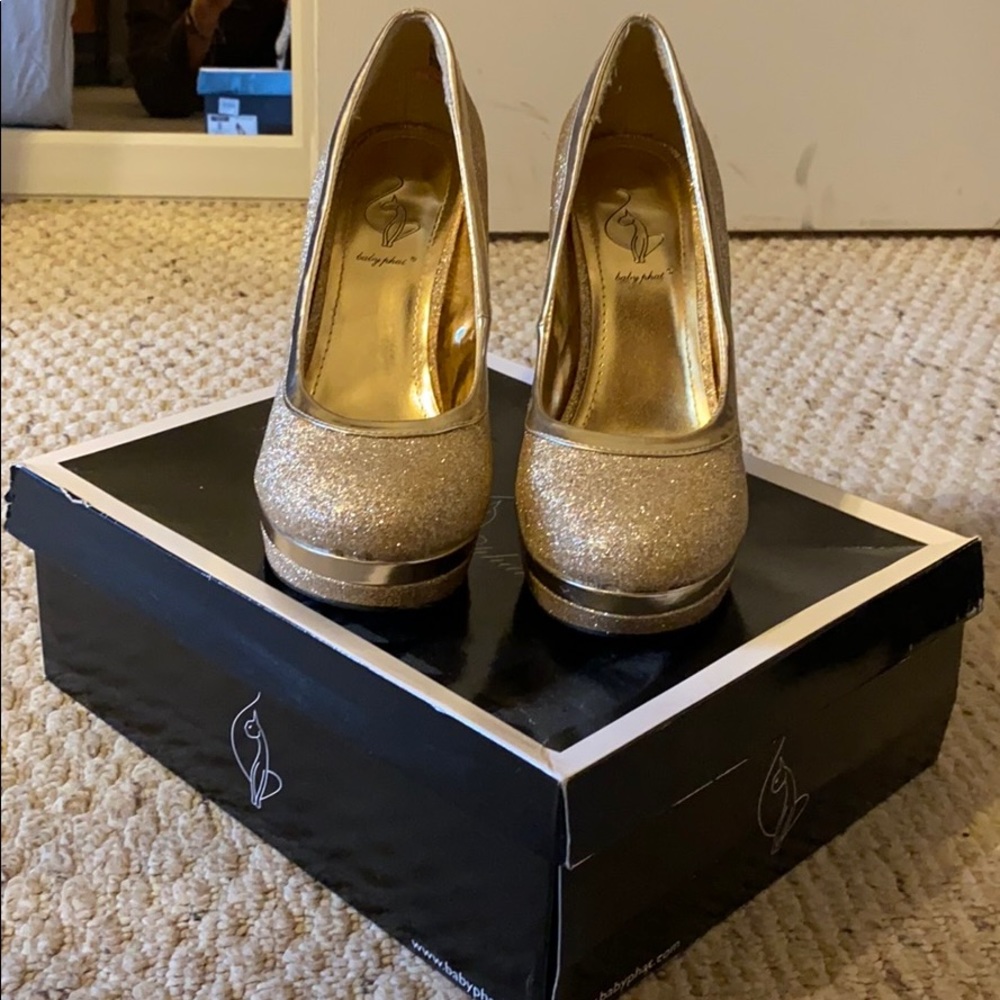 baby phat size 8 sparkly heels